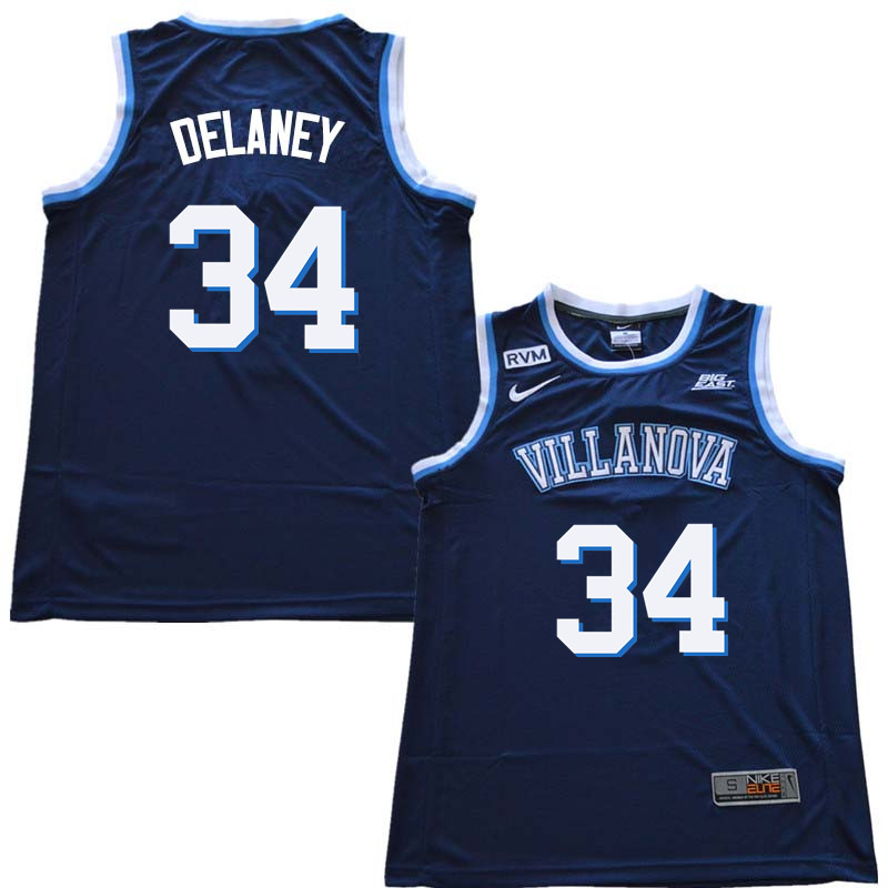 2018 Men #34 Tim Delaney Willanova Wildcats College Basketball Jerseys Sale-Navy